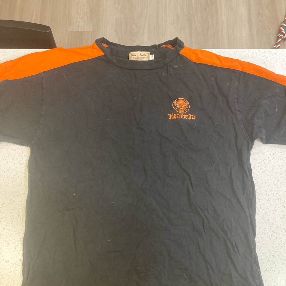 Jagermeister Black and Orange Short Sleeve Tee Old School